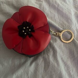 Kate Spade Poppy Zipper Bag on keychain